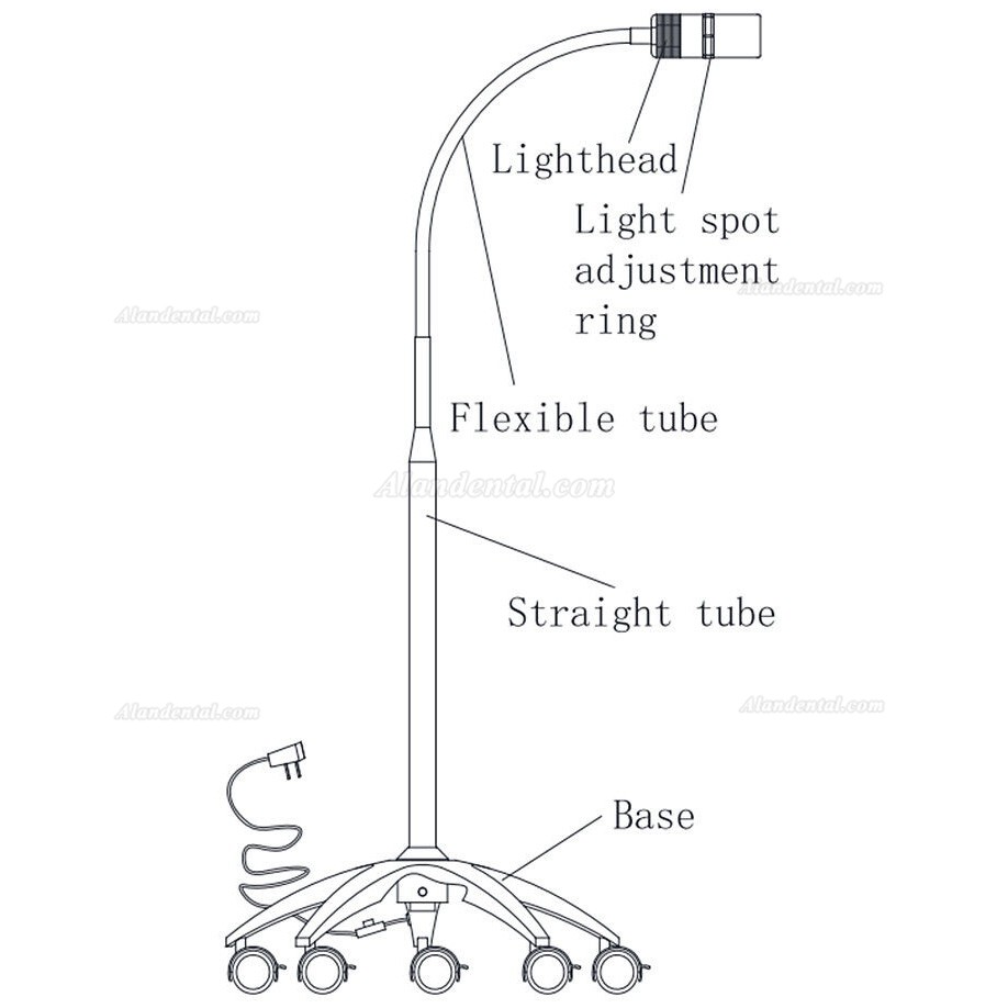 Micare JD1100L Dental Examination Light 7W LED Medical Examination Lamp Standing Type